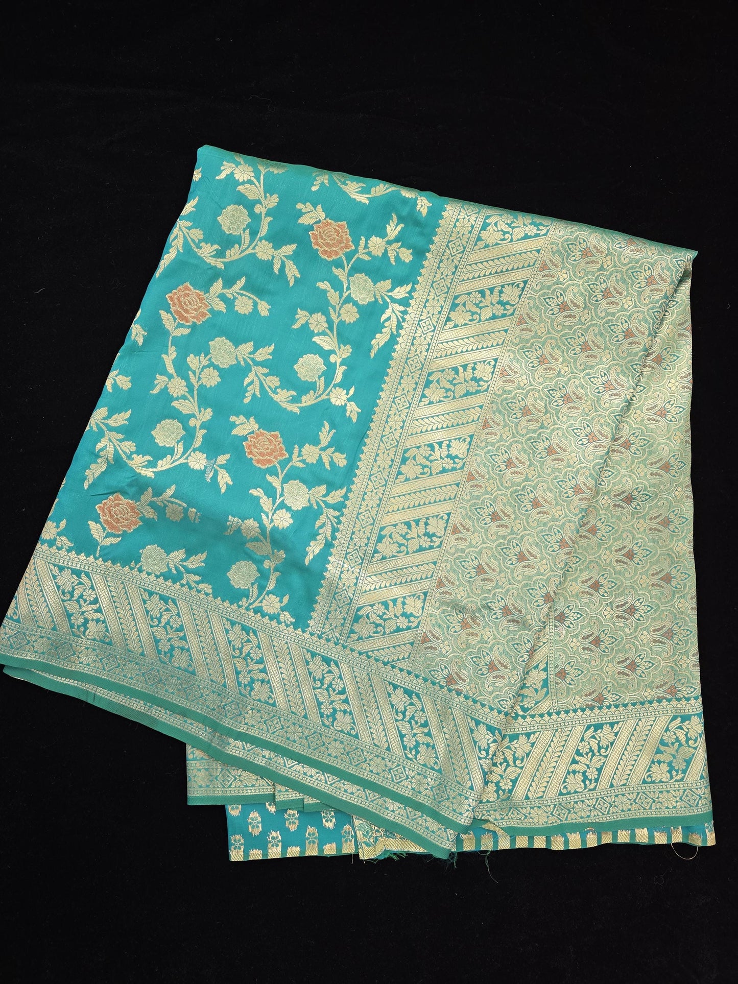 Green Banarasi Silk Weaving Festival Wear Saree