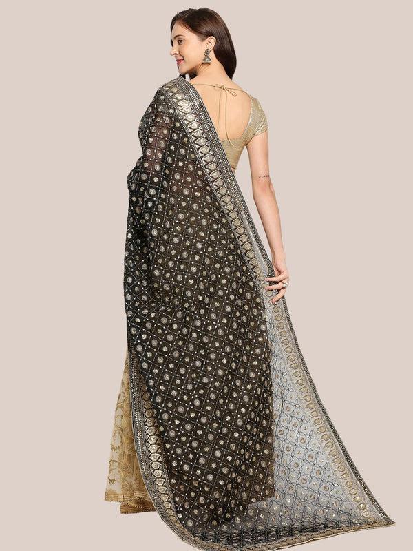 Heavily Embroidered Net Dupatta Stole