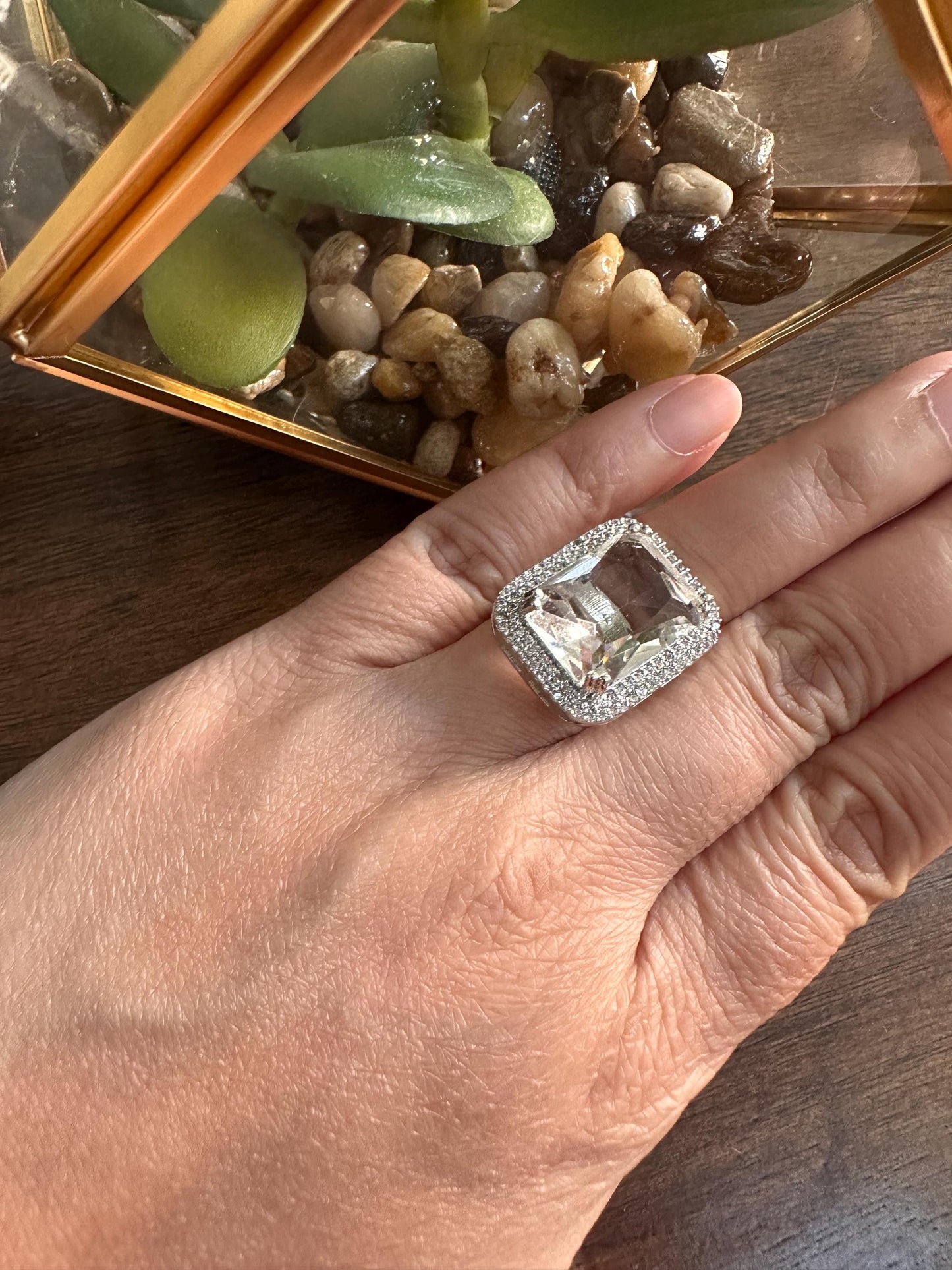 Adjustable finger rings Cubic Zirconia american diamonds kundan polki trendy