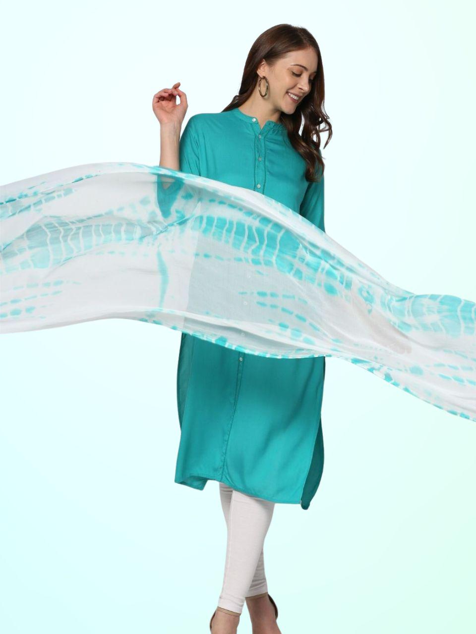 Shibori Chiffon Dupatta