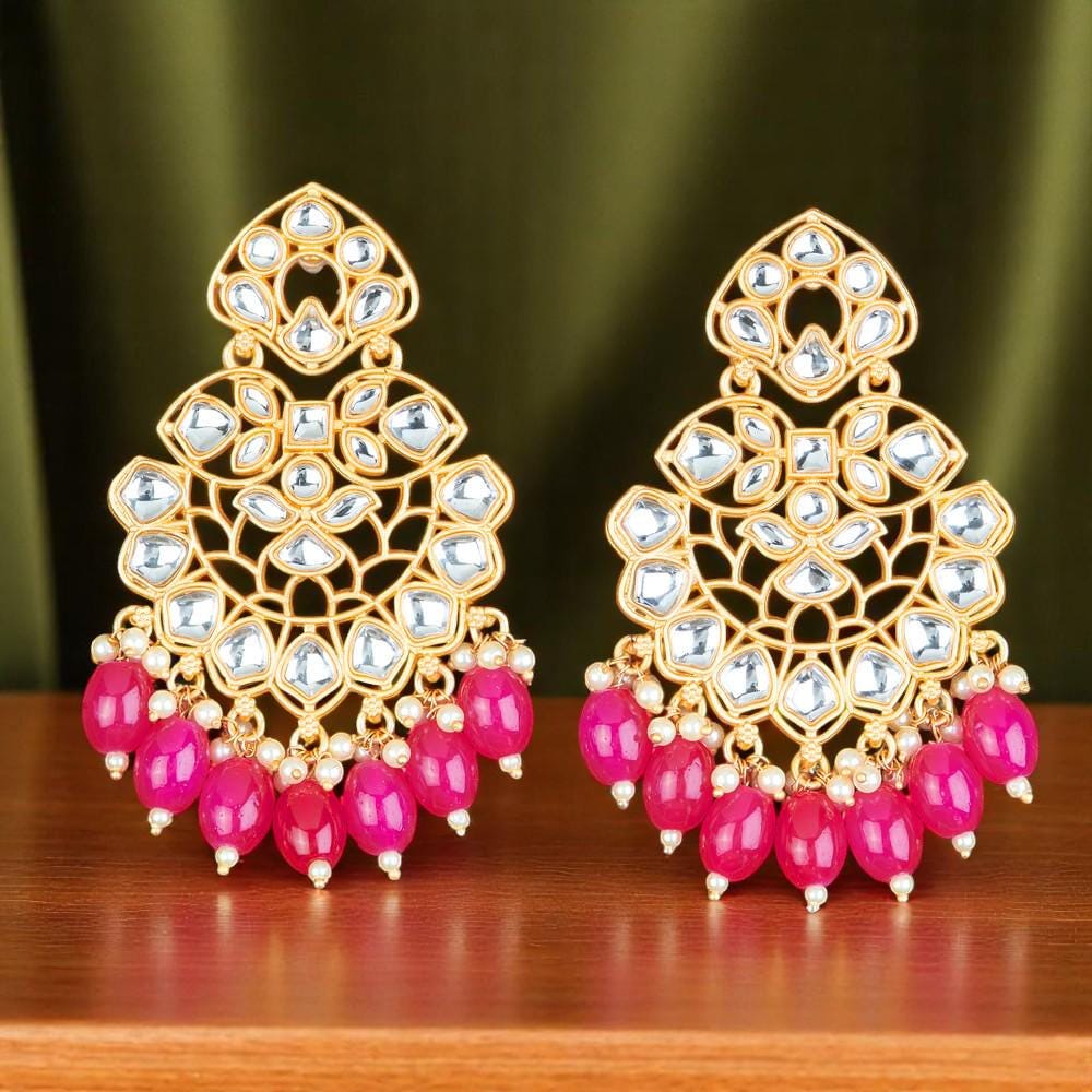 Light weight kundan earrings