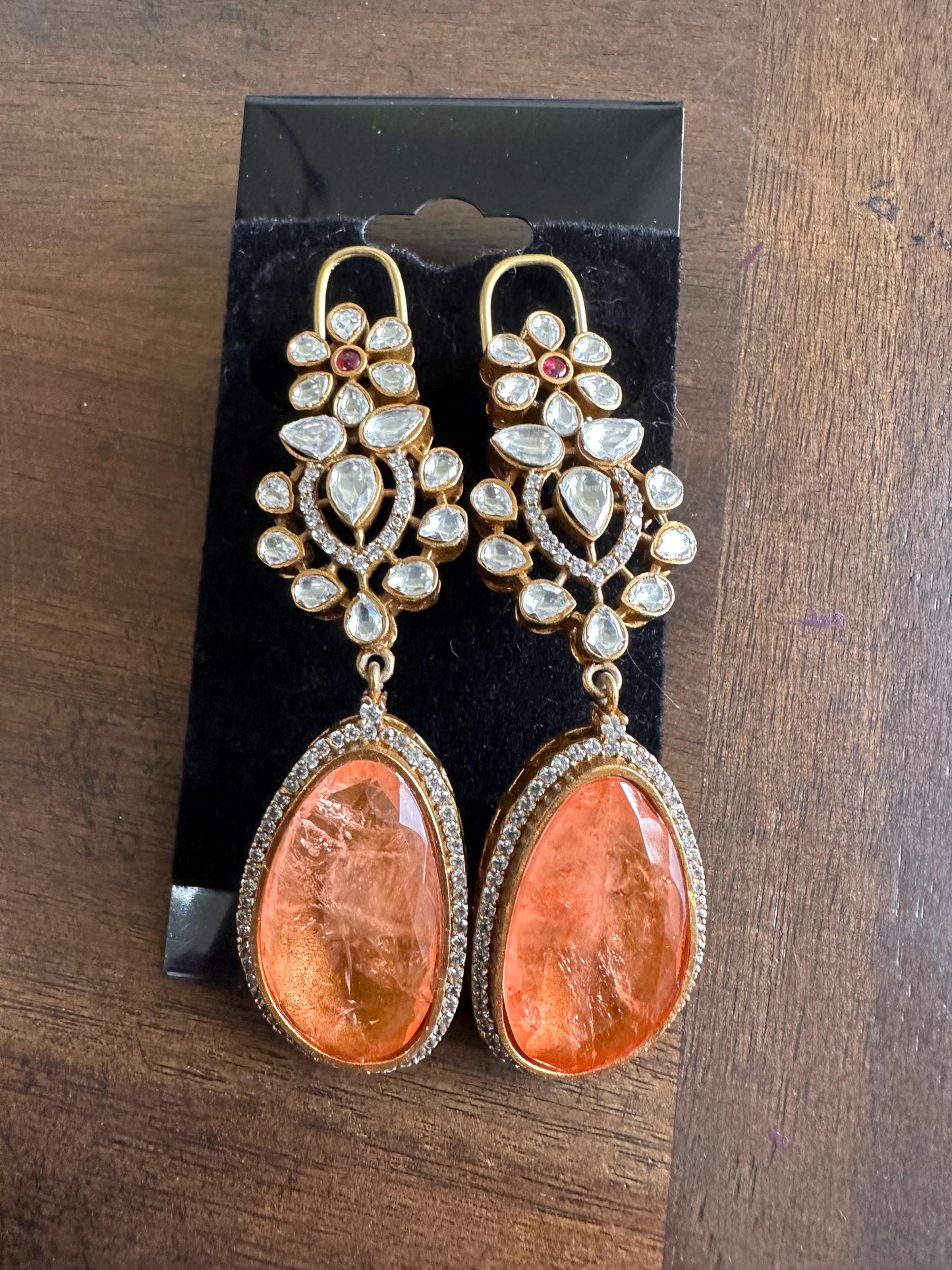 Polki earrings beautiful doublet stone premium quality available in various color options