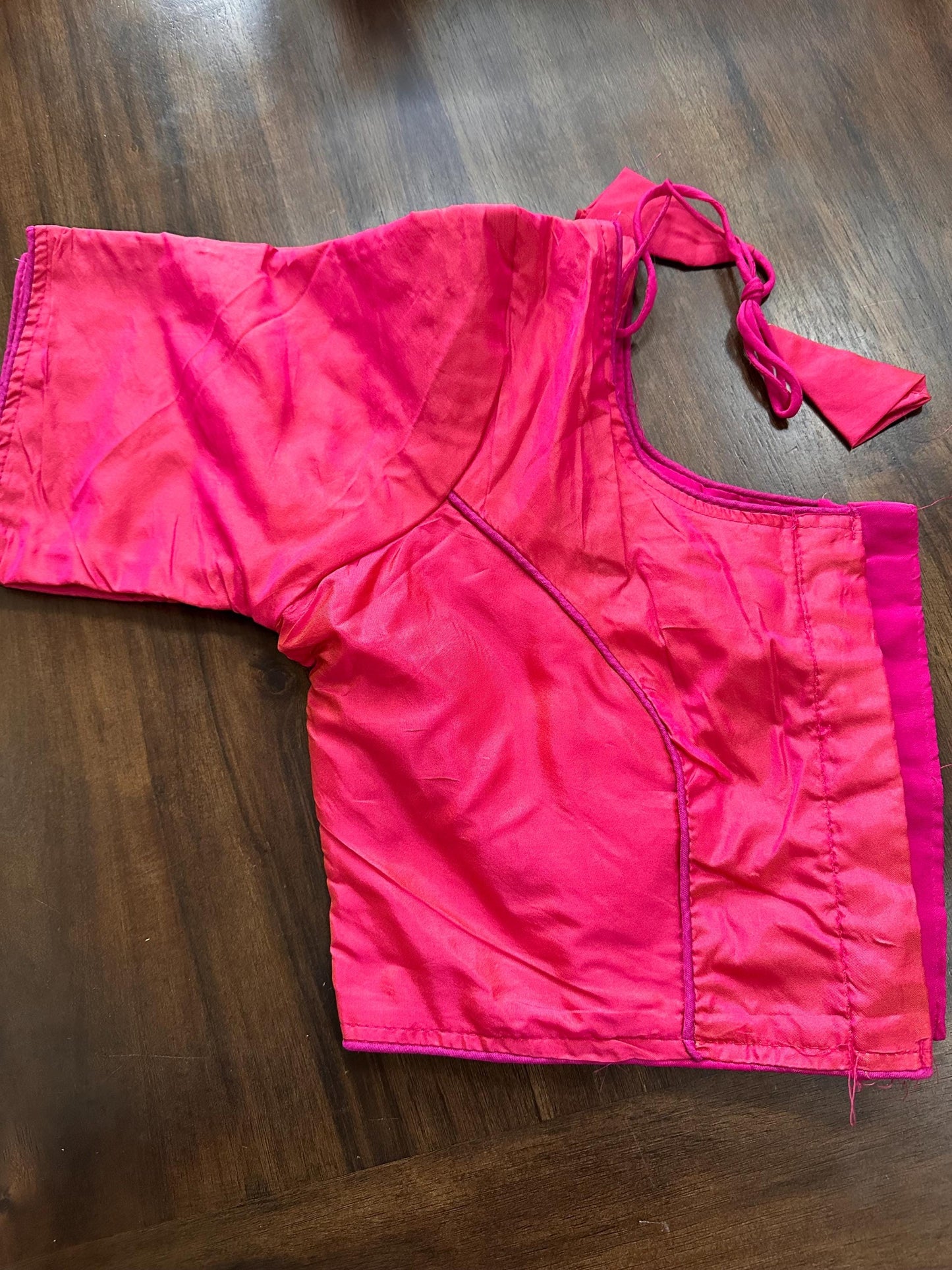 Silk Plain Casual Wear Readymade Blouse front button blouse no padding size 38 can be extended
