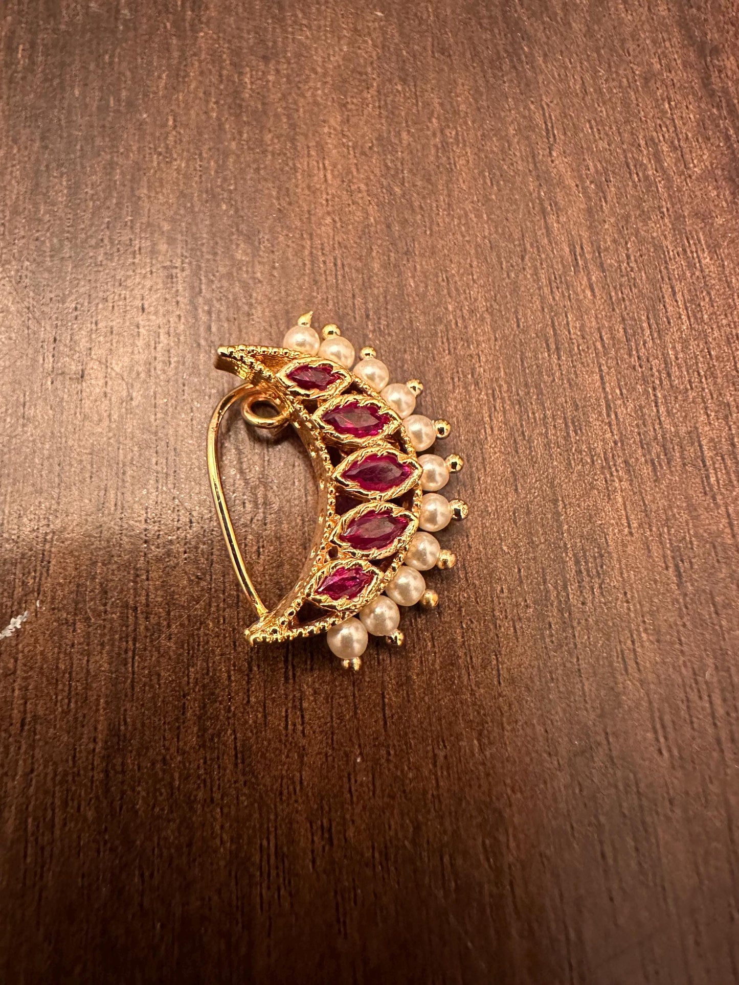 Maharashtrian Nath Pressing Gold polished