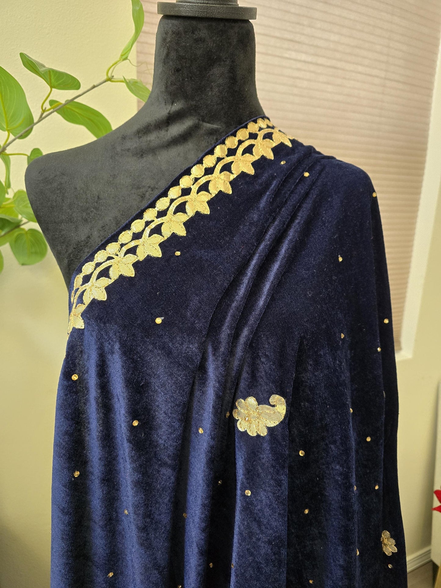 Gotta Patti Work Velvet Dupatta with danglers available in multiple colors trendy shawl stole