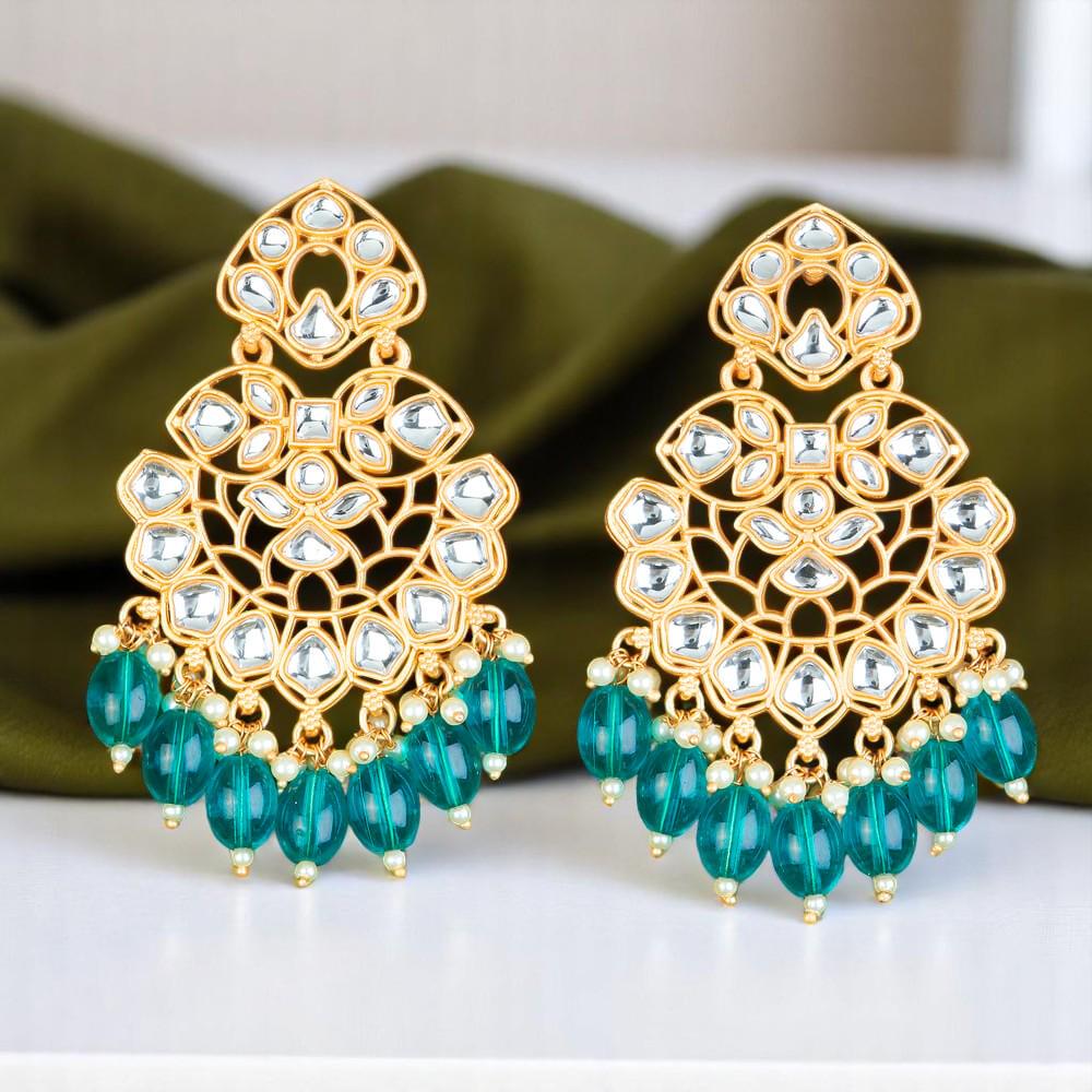 Light weight kundan earrings