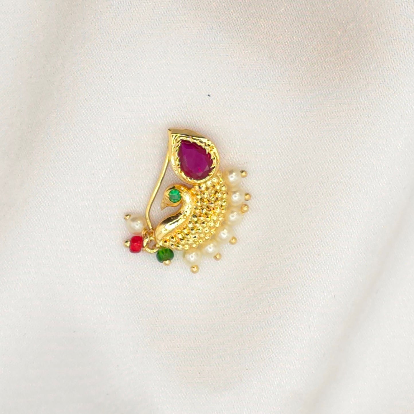 Maharashtrian Nath Pressing Gold polished