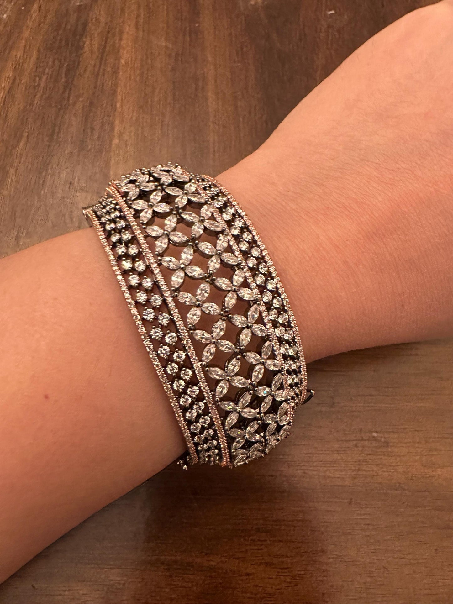 American diamonds kada bracelet victorian polished