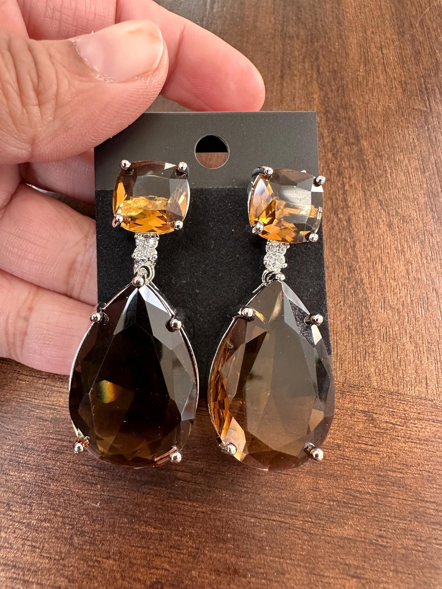 American diamonds chunky earrings trendy premium quality available in various color options