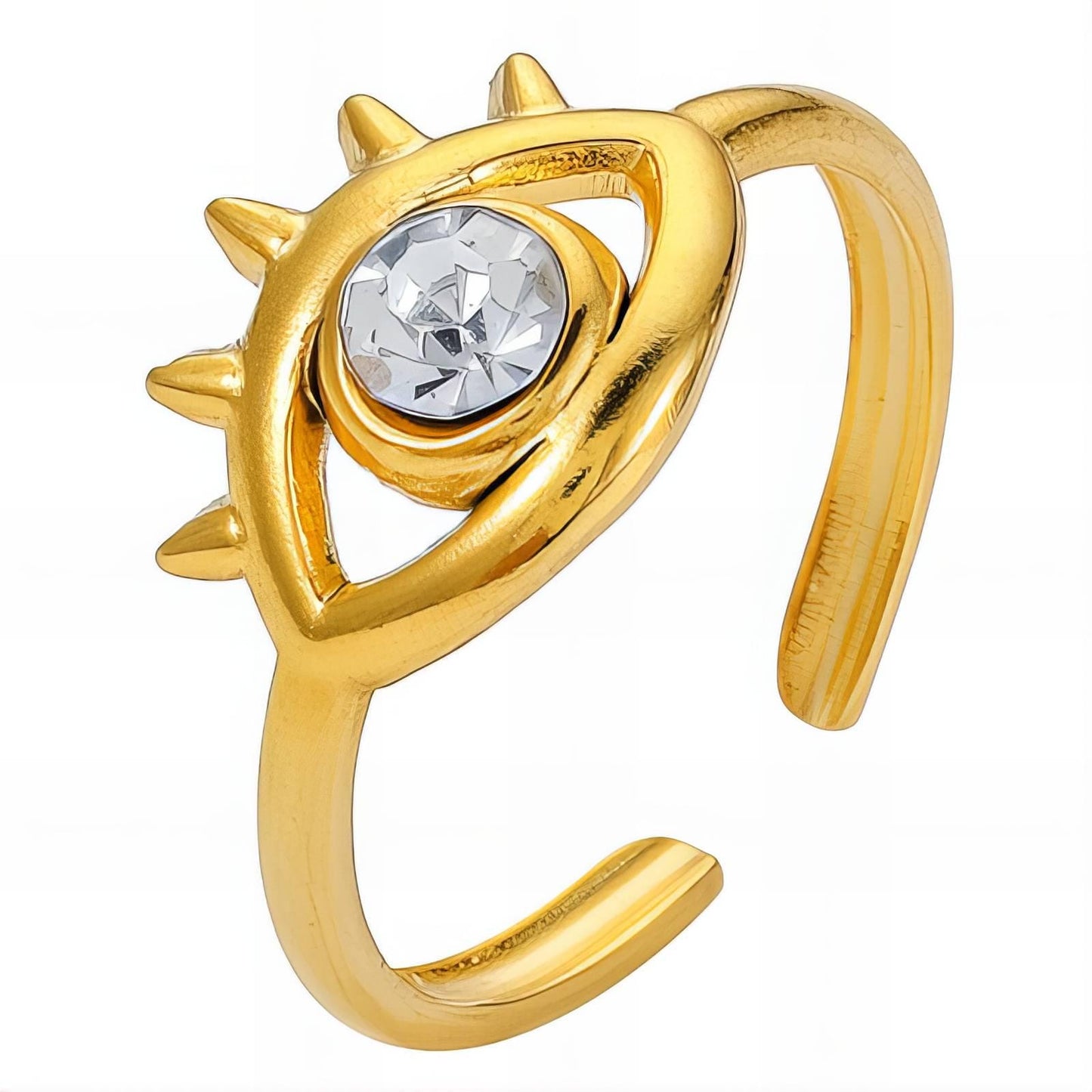 Waterproof 18K plated rings based on stainless steel hypoallergenic