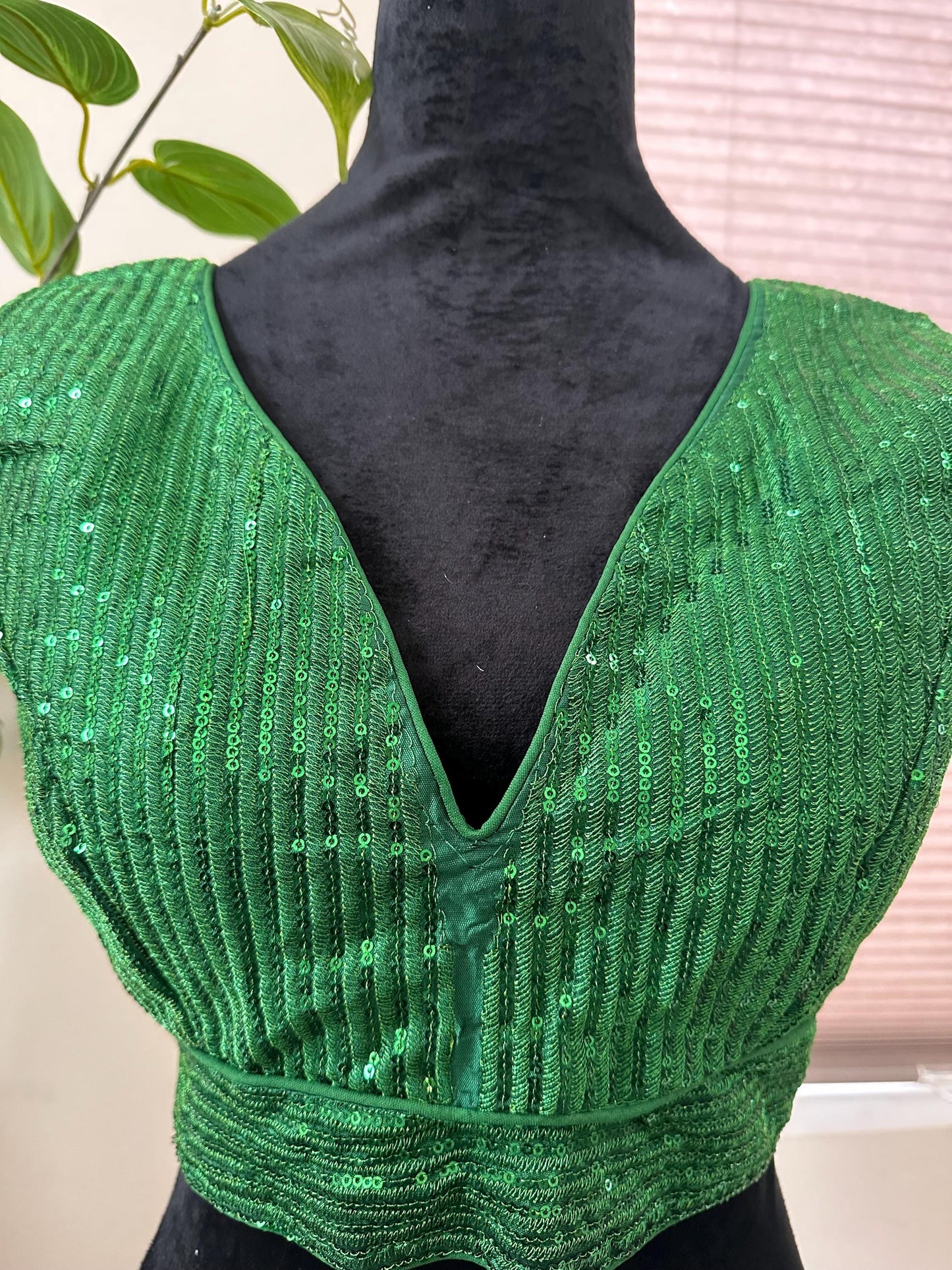 size 38 Sequin Party Wear Readymade Blouse black