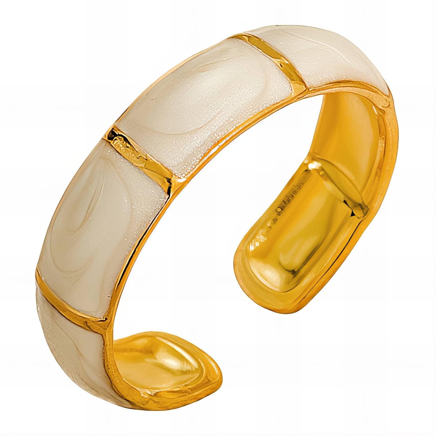 Waterproof 18K plated rings based on stainless steel hypoallergenic