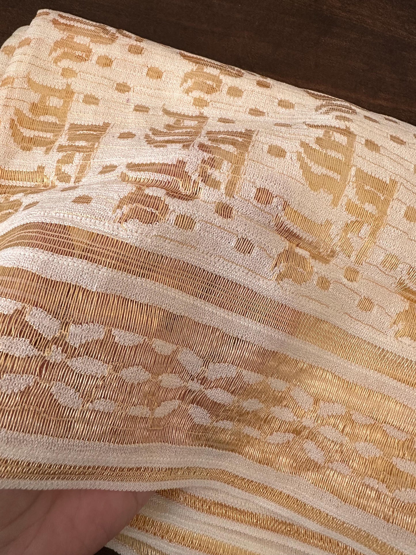 Shri Ram Dupattas in Knitted Lace Net Fabric Unisex stole