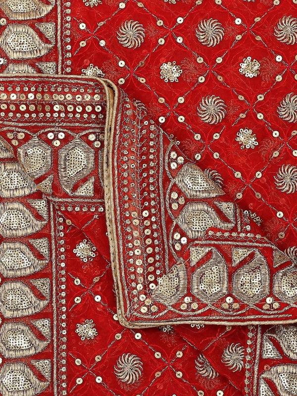 Heavily Embroidered Net Dupatta Stole