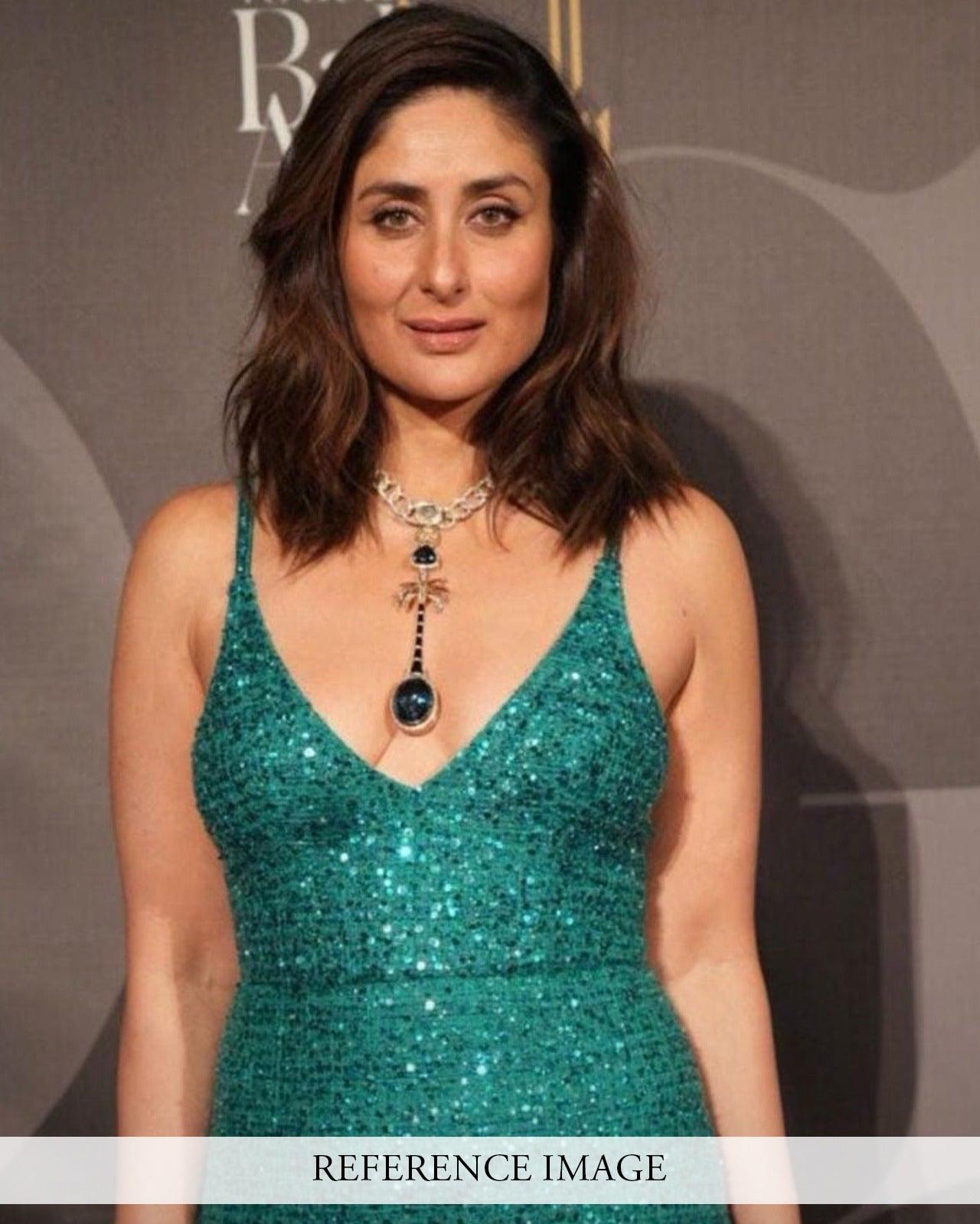 Kareena Kapoor trending Sabyasachi inspired chain necklace set trendy adjustable gold polished