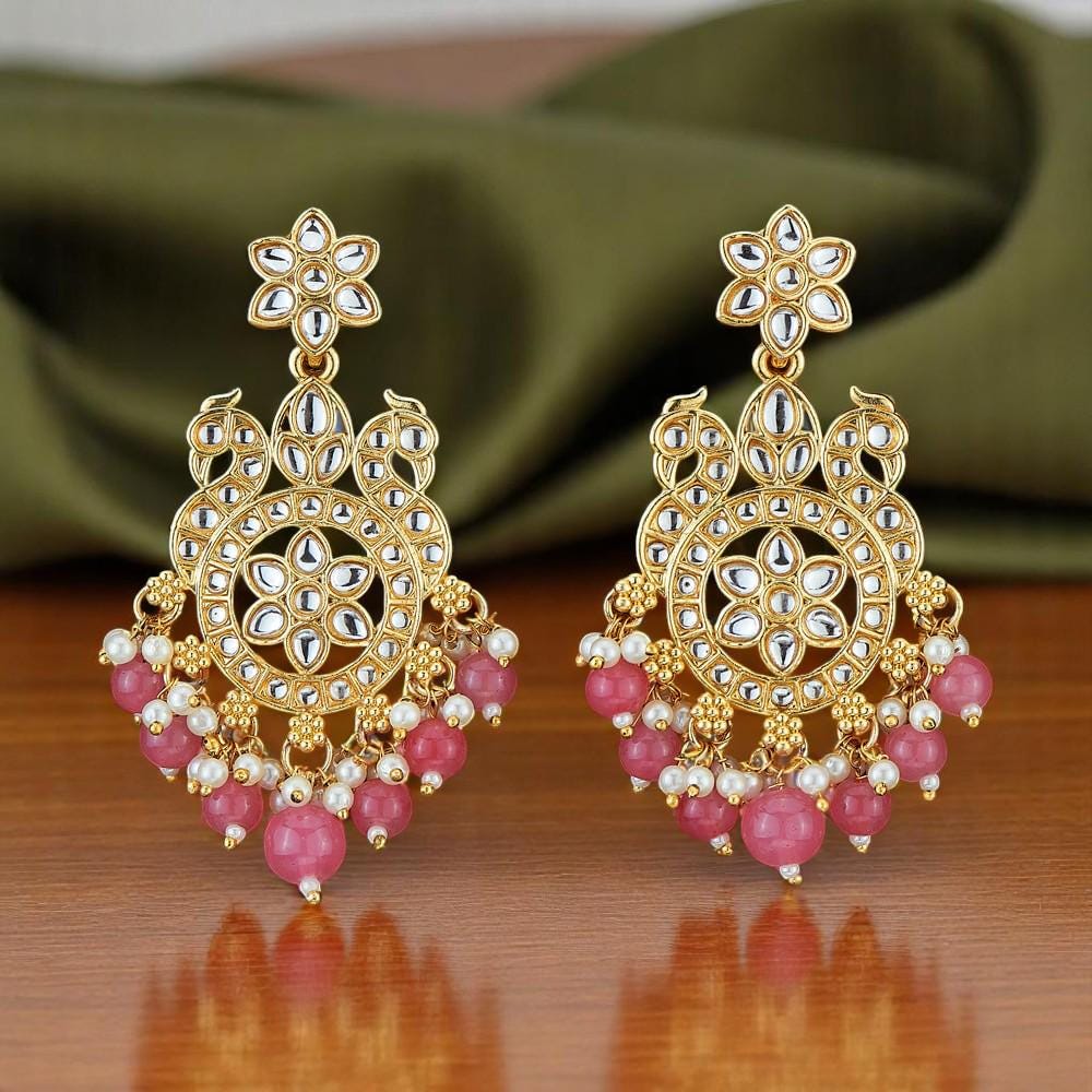 Light weight kundan earrings