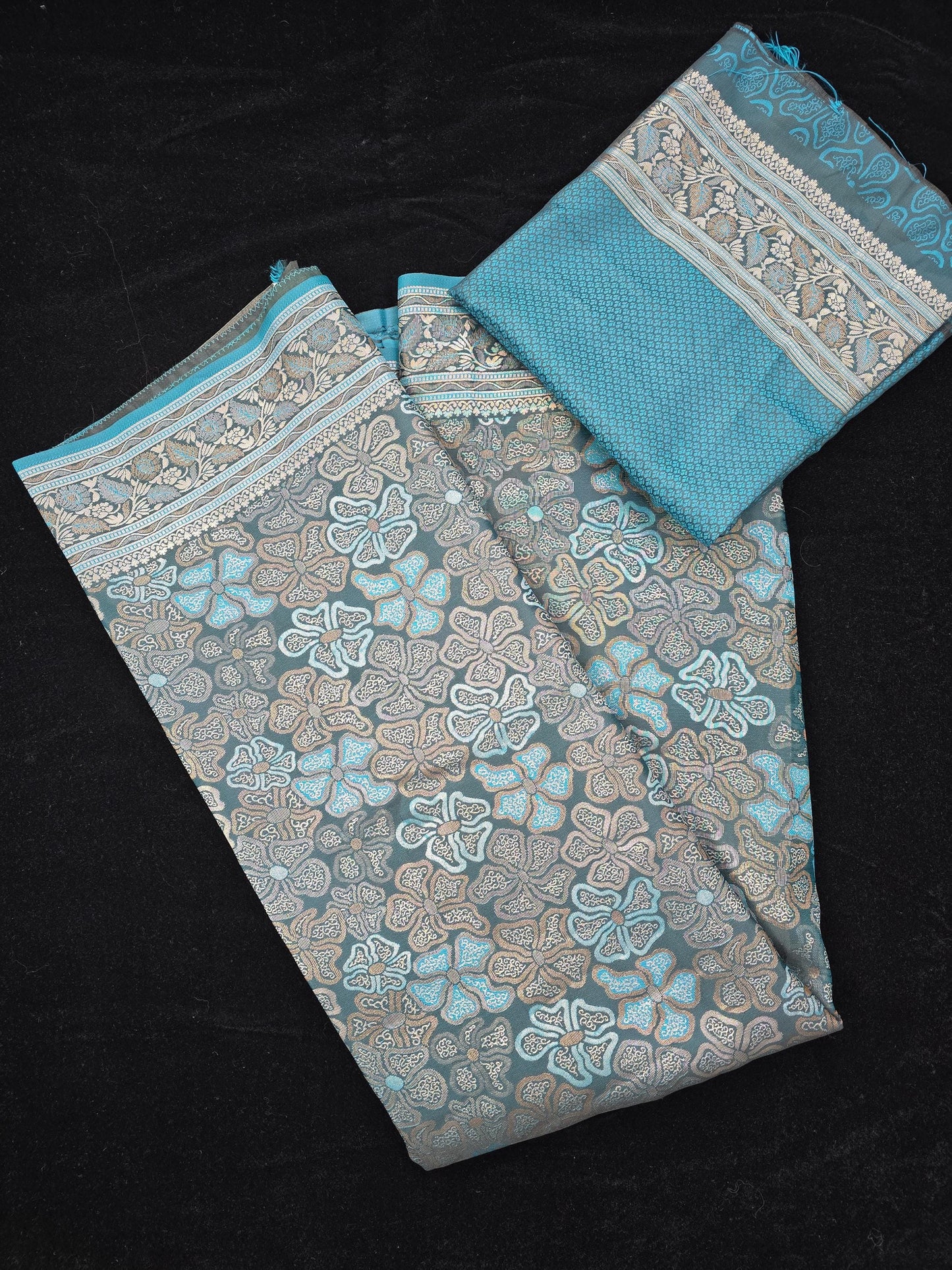 Sattin Silk Green Festival Wear Weaving Saree