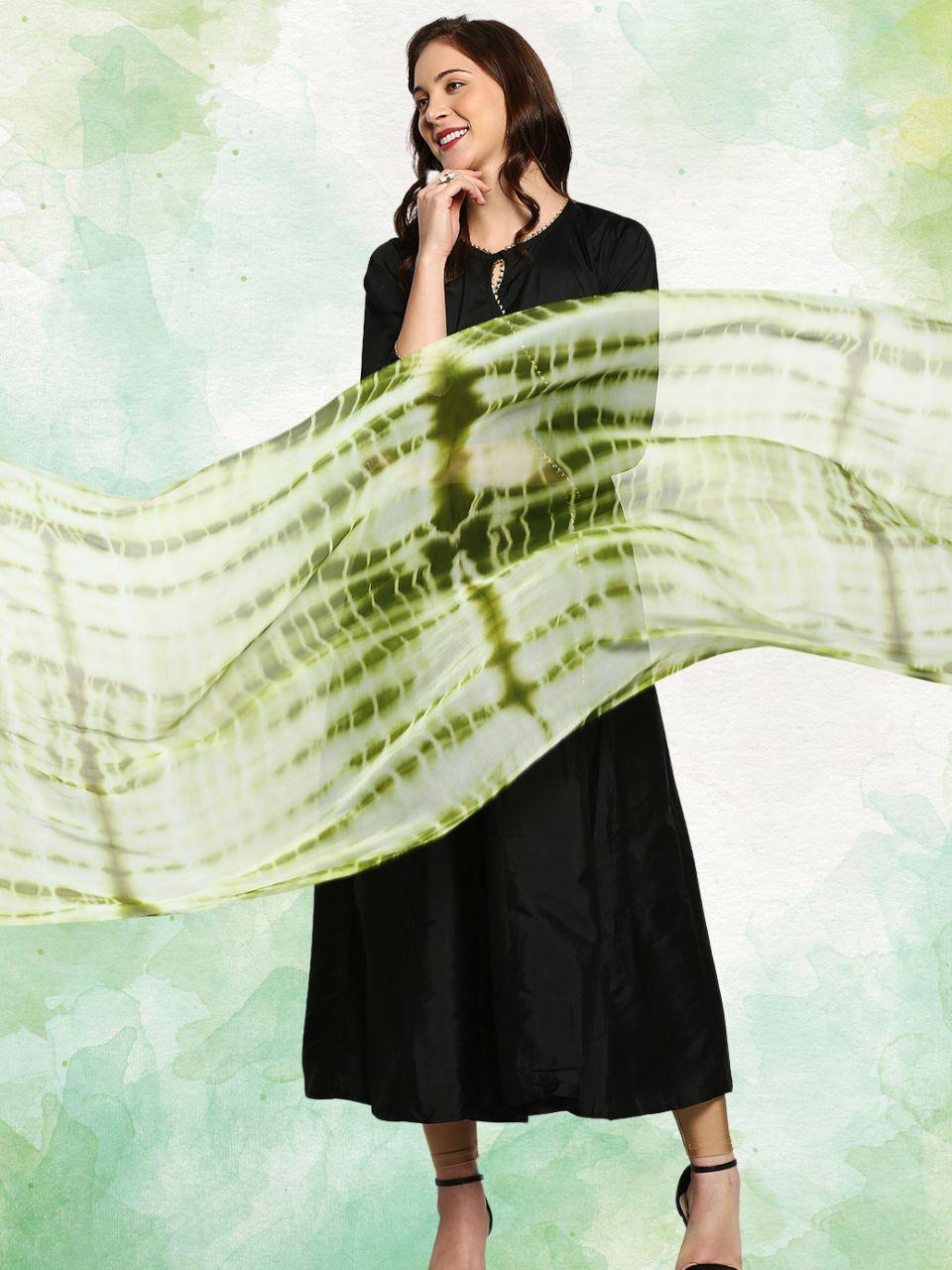 Shibori Chiffon Dupatta