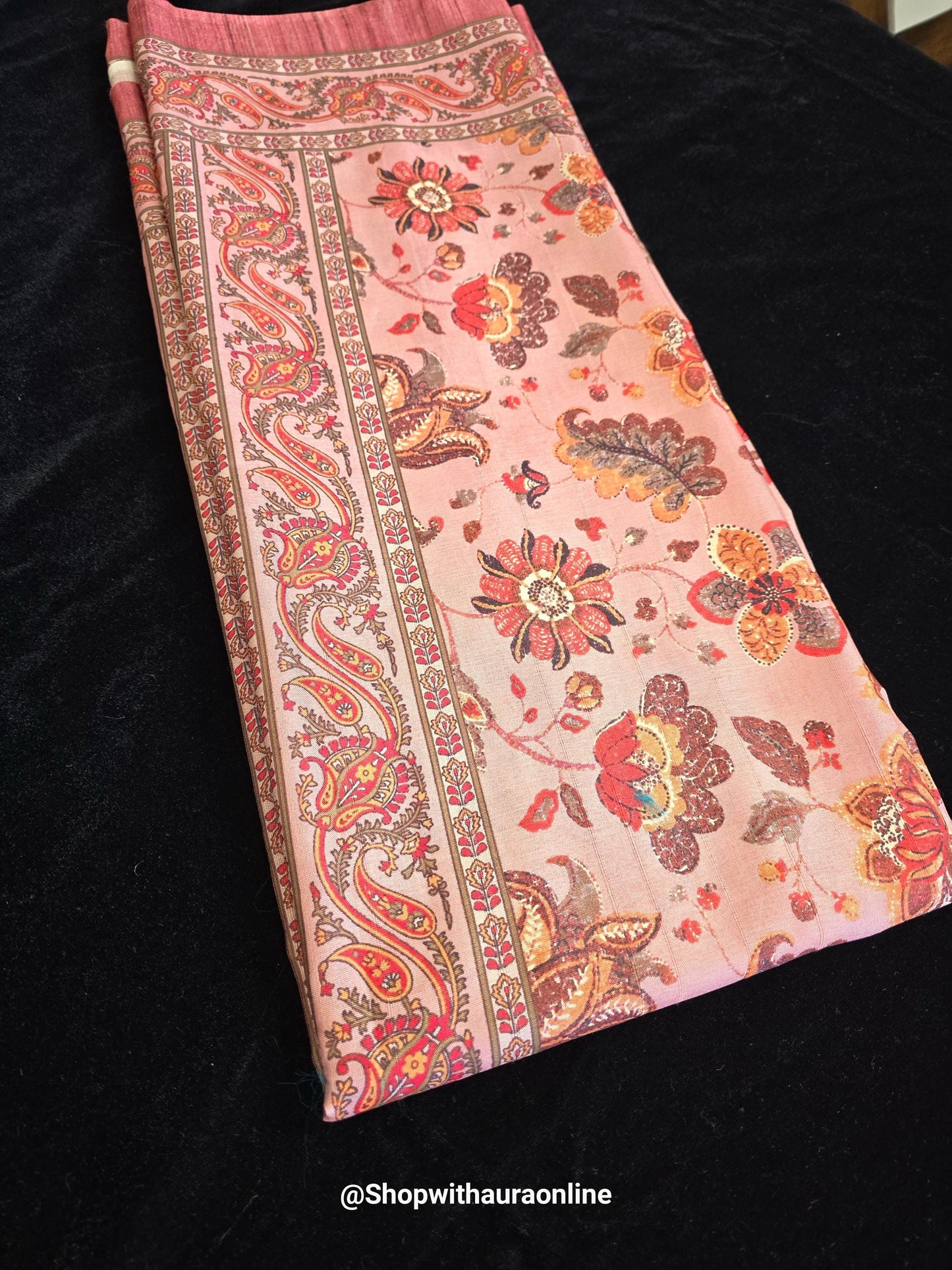 Cotton Pink Casual Wear Printed Saree