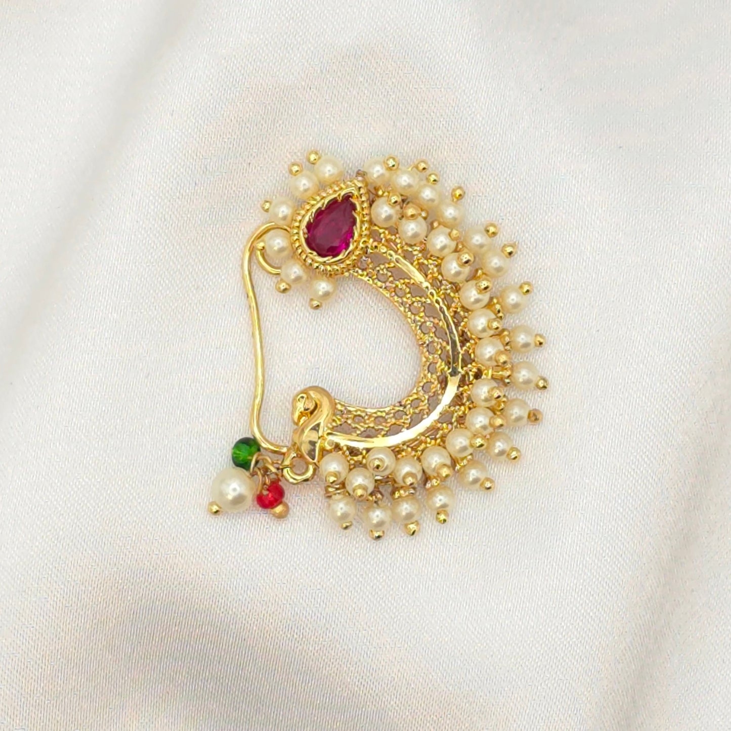 Maharashtrian Nath Pressing Gold polished
