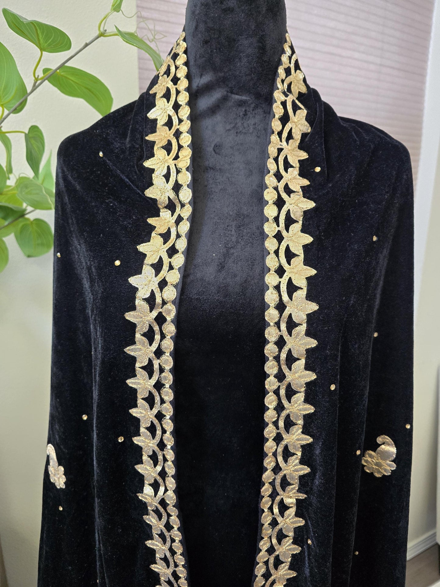 Gotta Patti Work Velvet Dupatta with danglers available in multiple colors trendy shawl stole