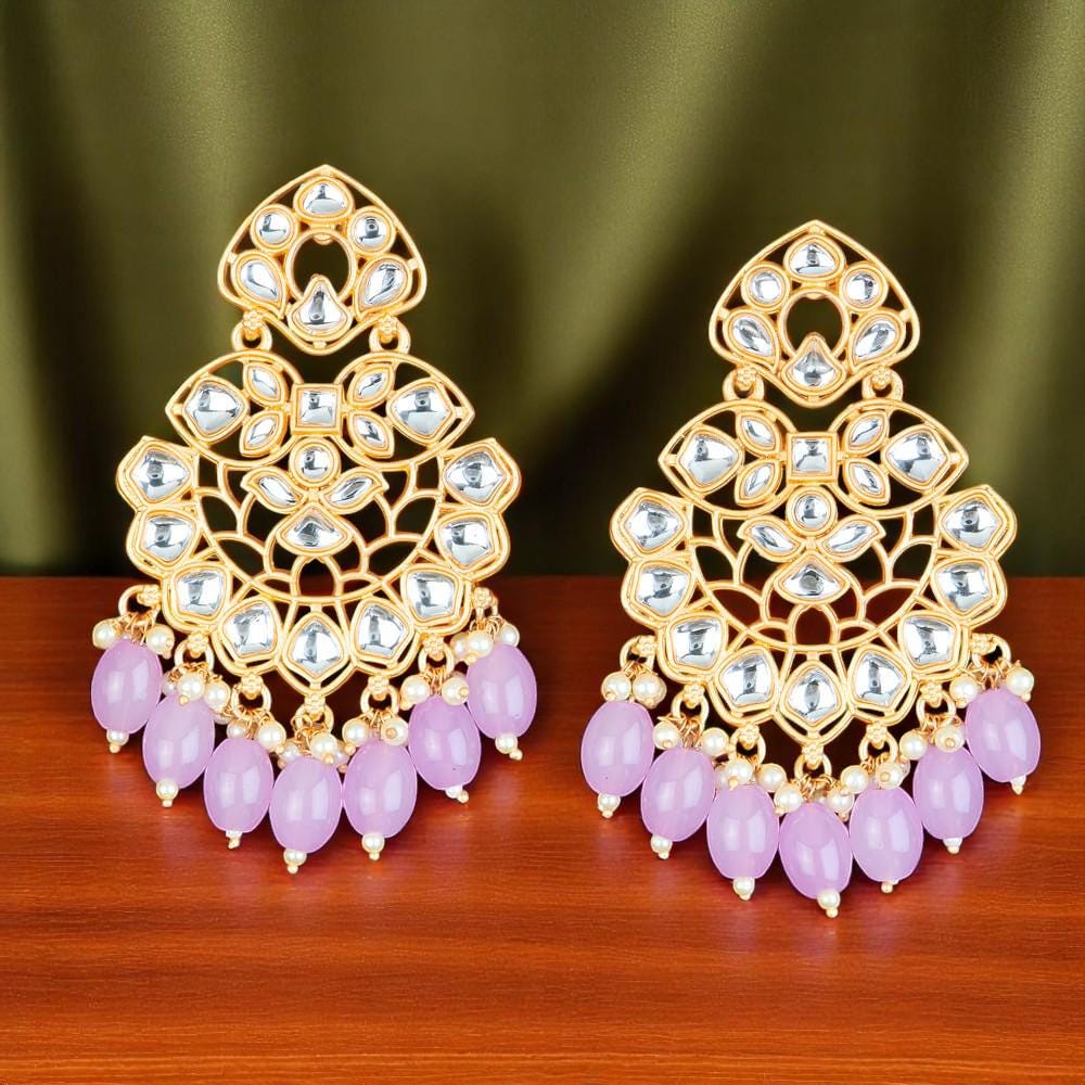 Light weight kundan earrings