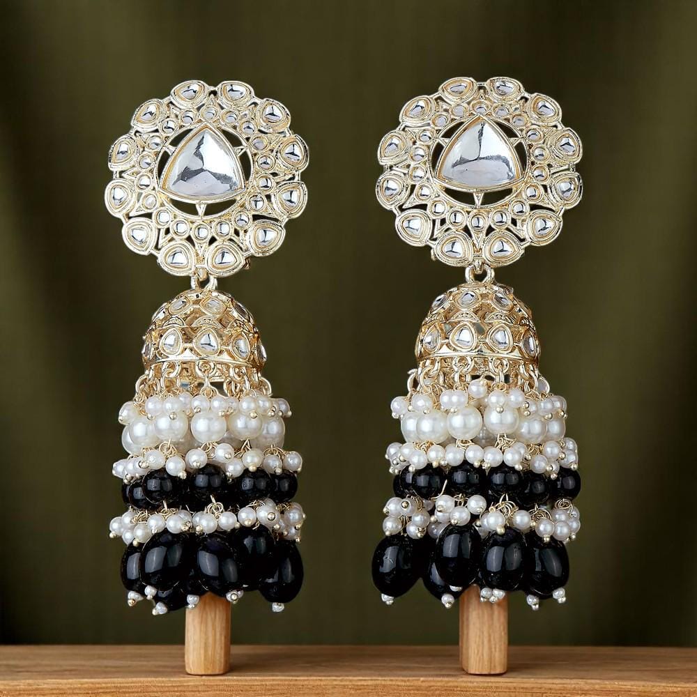 Light weight kundan earrings jhumkas