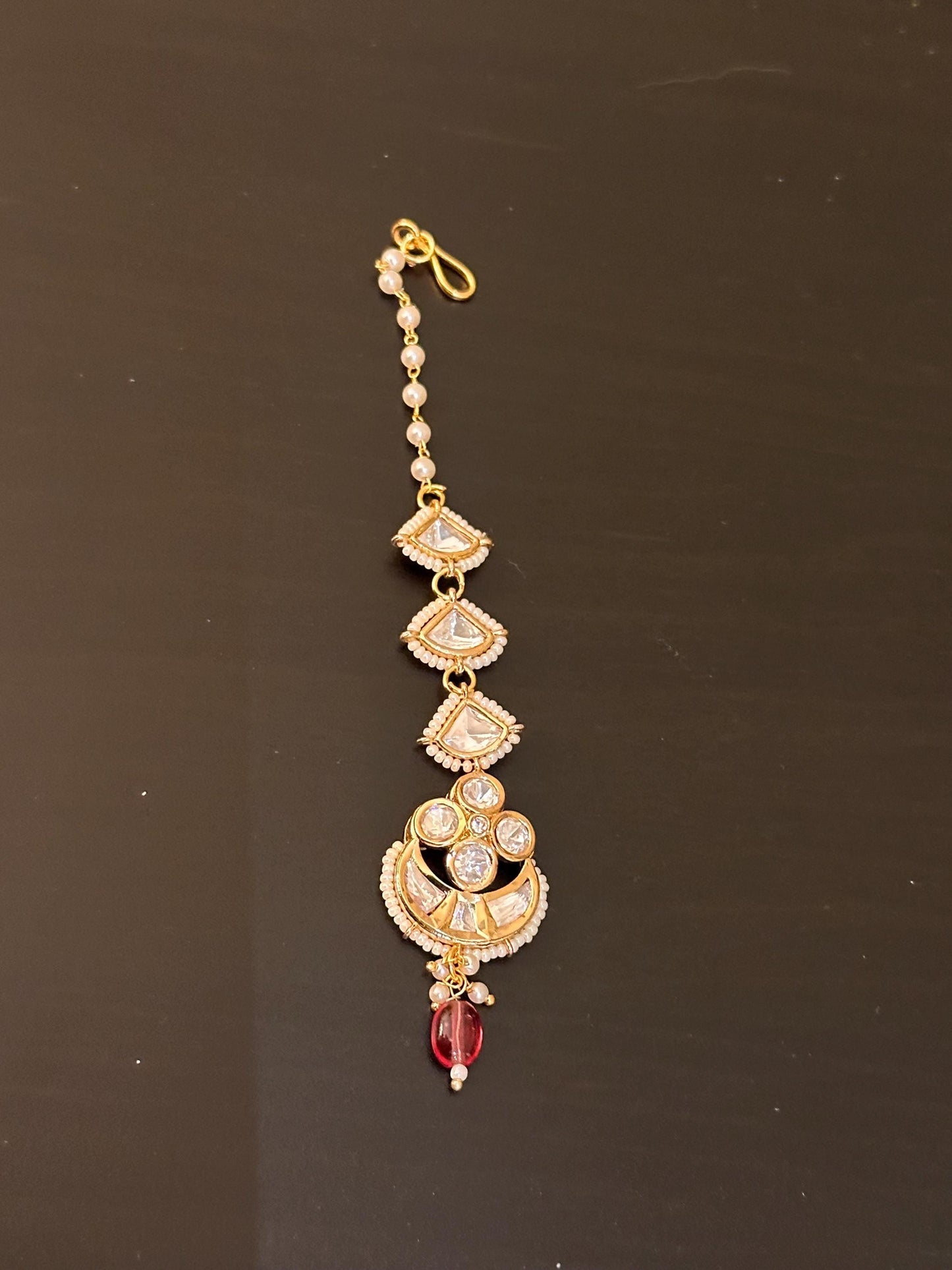 Maang tikka Cubic Zirconia american diamonds kundan polki trendy