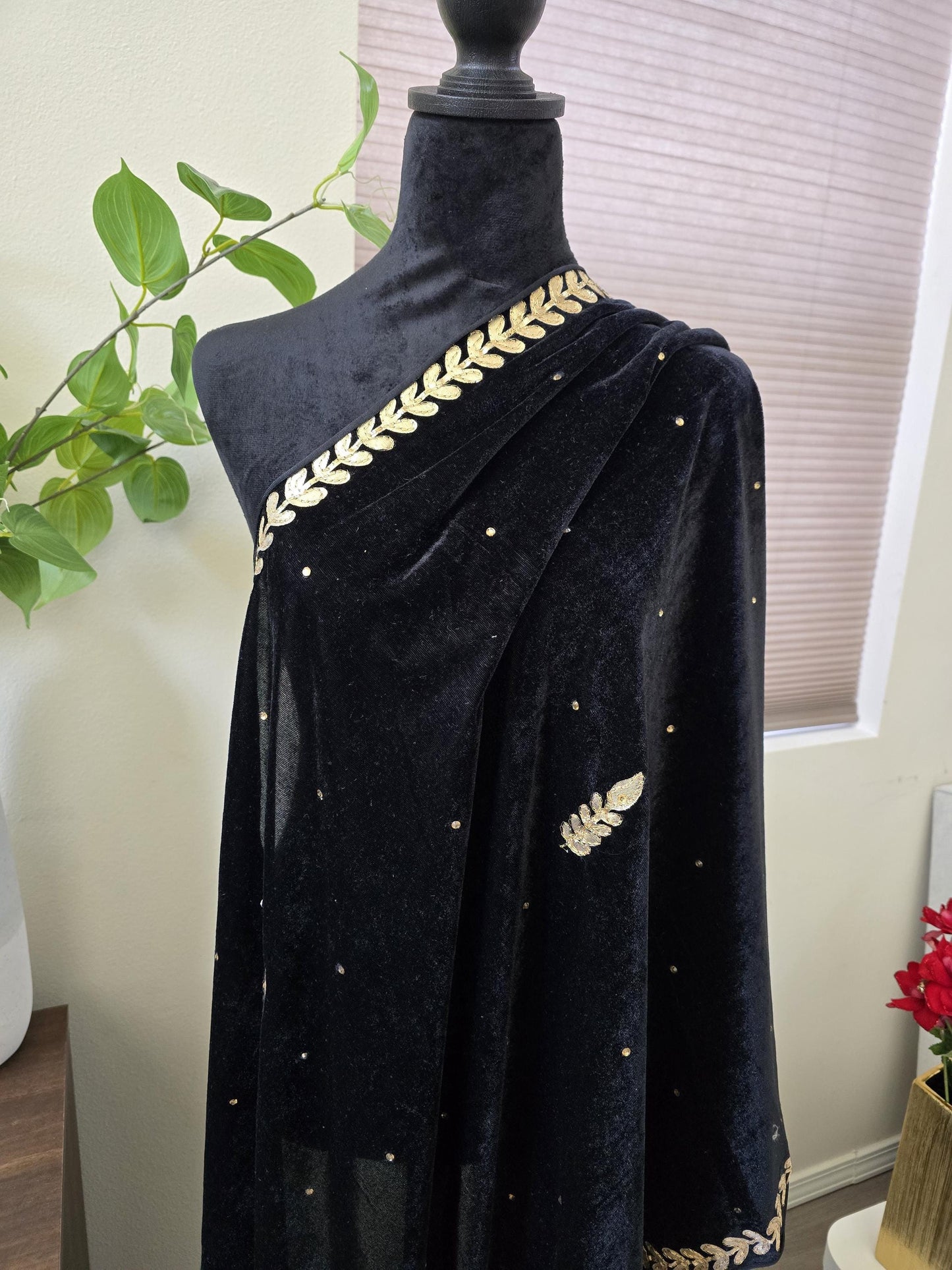 Gotta Patti Work Velvet Dupatta available in multiple colors trendy shawl stole