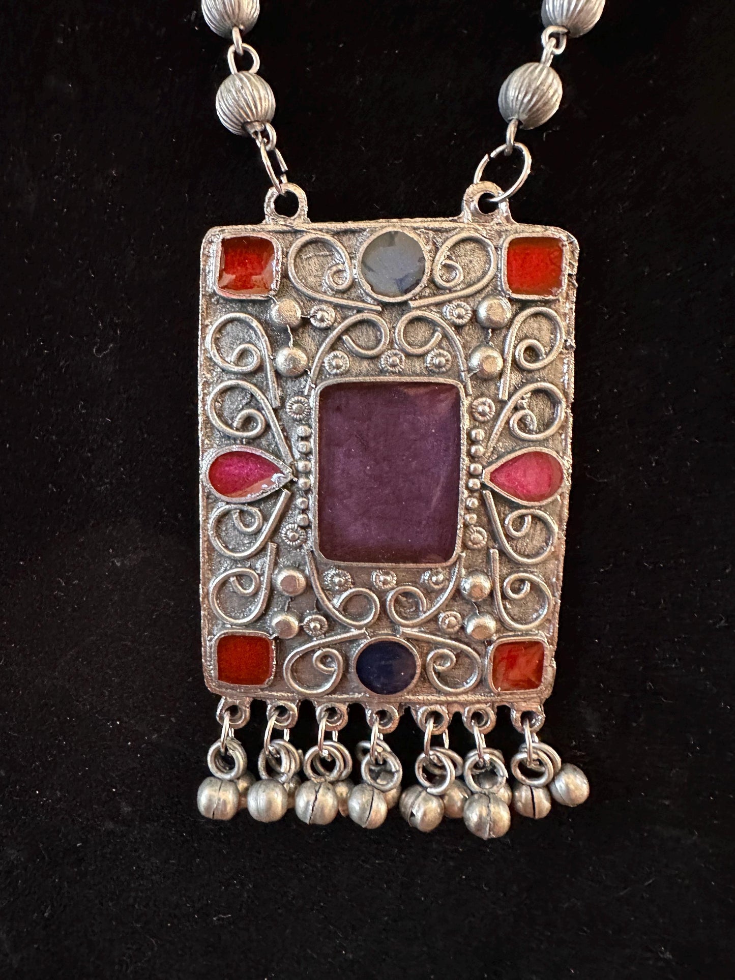 Oxidized necklace set silver german silver