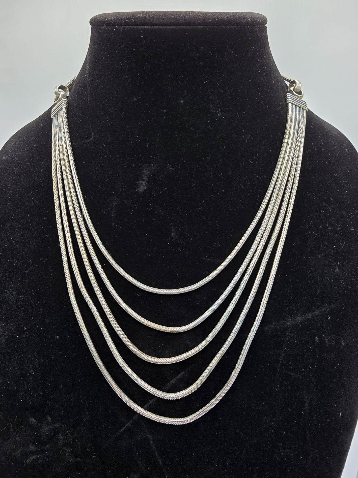 German silver chain necklace modern minimal