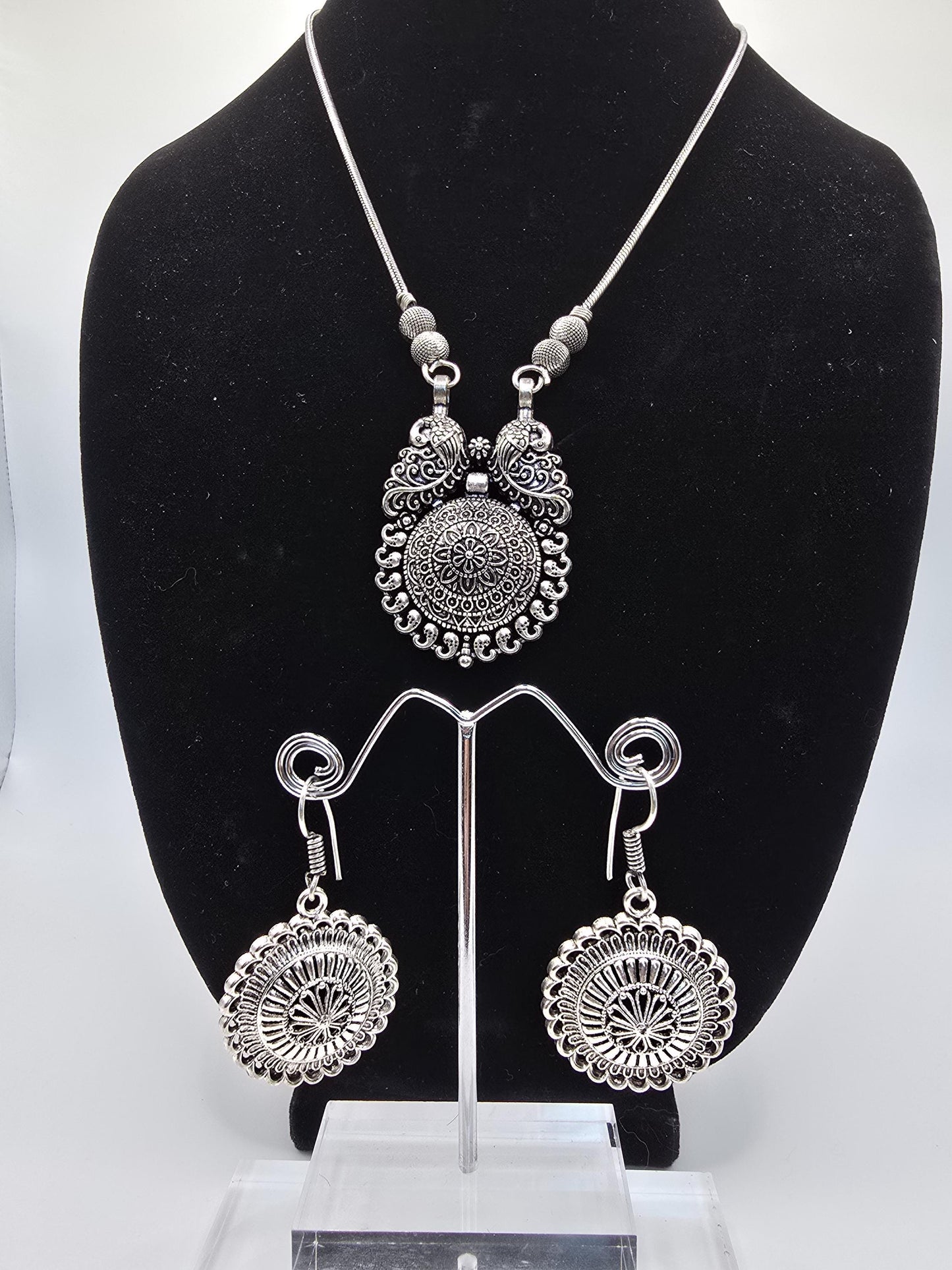 German silver chain necklace set