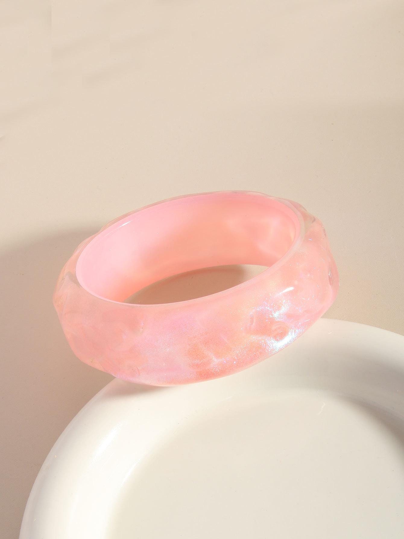 Round Acrylic Bangles One size Chunky Resin