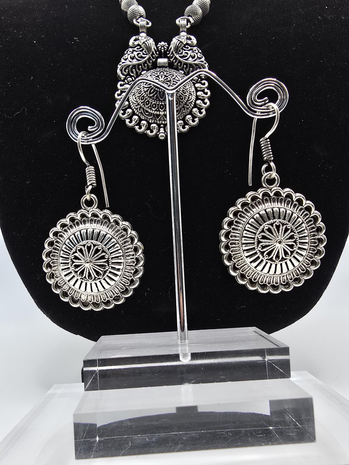 German silver chain necklace set