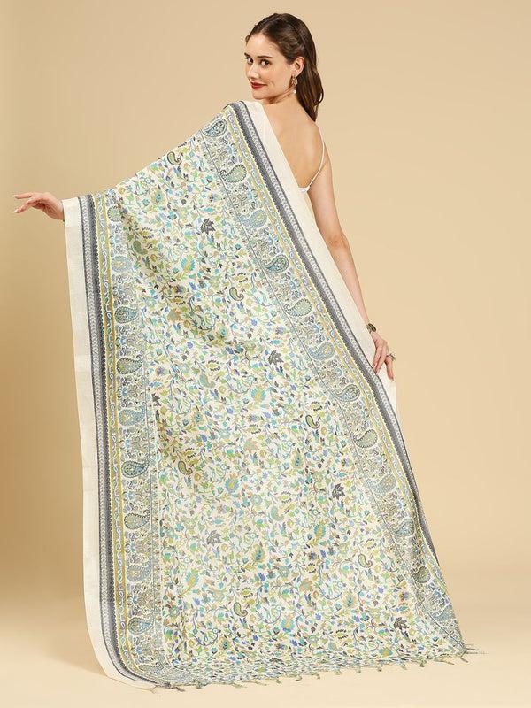 Beige color art silk dupatta/shawl/stole