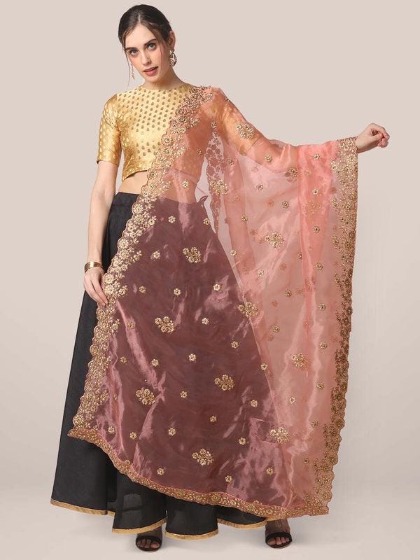 Embroidered Glass Tissue Dupatta/shawl/stole