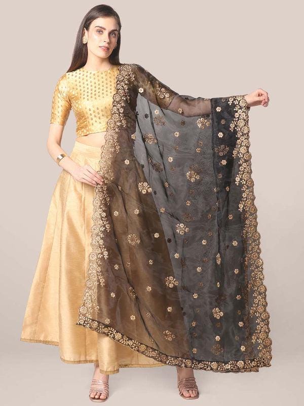 Embroidered Glass Tissue Dupatta/shawl/stole