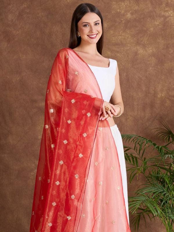 Sequinned Shimmer Tissue Silk Dupatta/shawl/stole