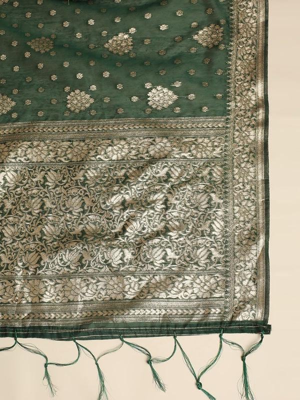 Banarasi Dupatta in Chanderi Blended Silk With Gold Weaving/shawl/stole