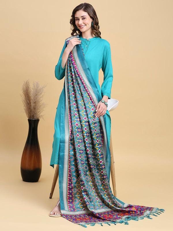 Patola Printed Art Silk Dupatta/shawl/stole