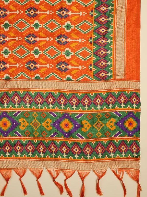 Patola Printed Art Silk Dupatta/shawl/stole