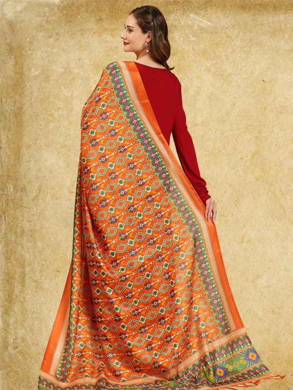 Patola Printed Art Silk Dupatta/shawl/stole