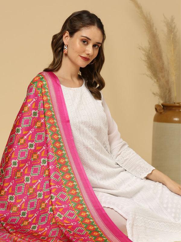 Patola Printed Art Silk Dupatta/shawl/stole