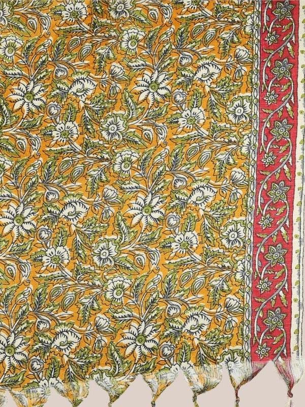Floral Printed Art Silk Dupatta/shawl/stole