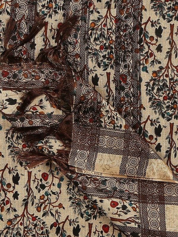 Beige color art silk dupatta/shawl/stole