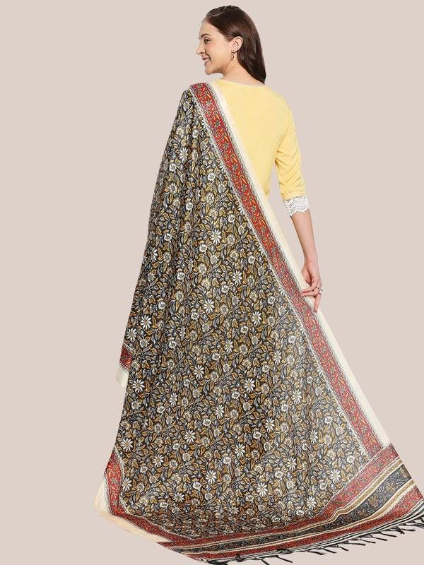 Black and red color art silk dupatta/shawl/stole