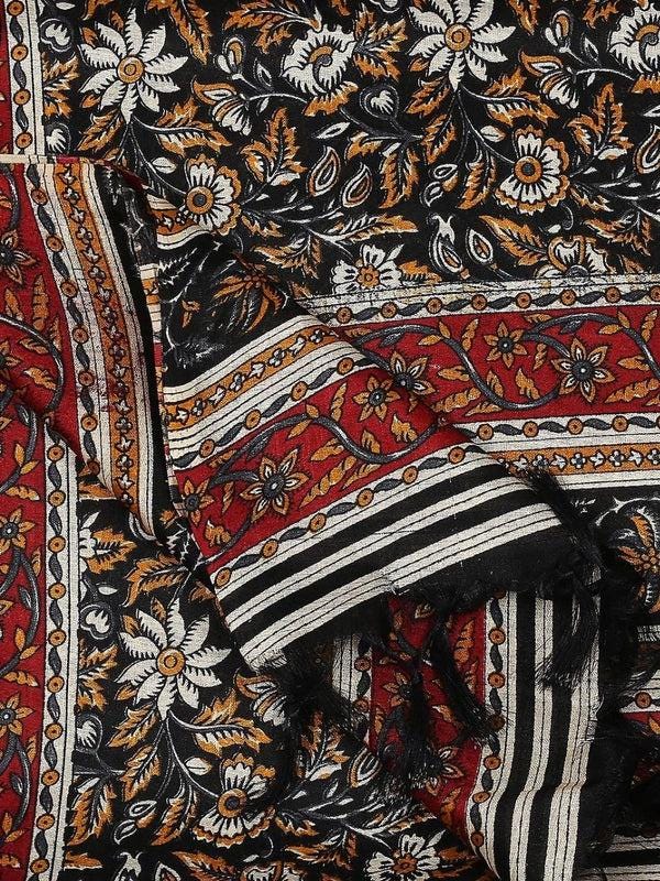 Black and red color art silk dupatta/shawl/stole