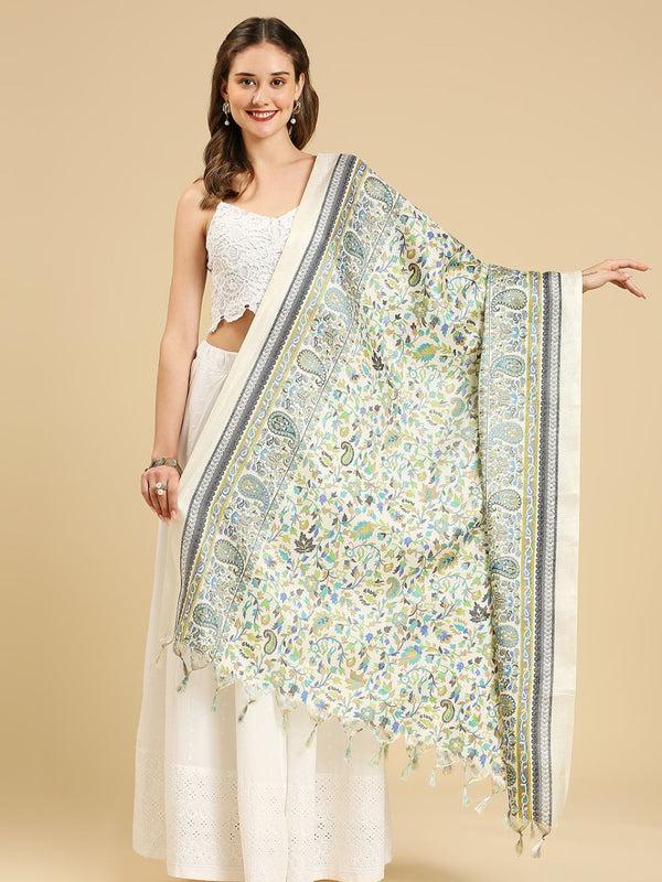 Beige color art silk dupatta/shawl/stole