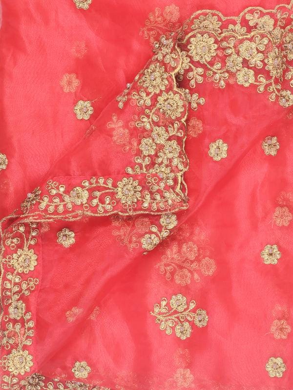 Embroidered Glass Tissue Dupatta/shawl/stole