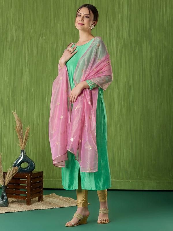 Sequinned Shimmer Tissue Silk Dupatta/shawl/stole